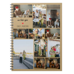 Wir lieben euch Benutzerdefinierte Familienfoto-Co Notizblock