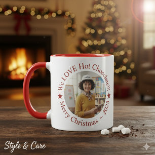 Wir LIEBEN Heiße Schokolade Festlich Personalisier Tasse