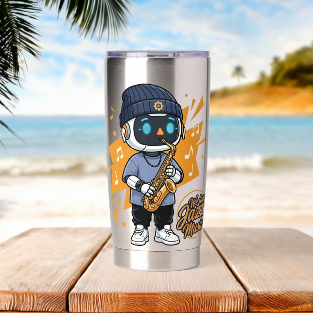 Wir lieben Jazz Thermobecher (Strand (gedreht))