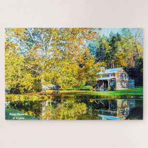 Wir lieben Log Cabins West Virginia. Puzzle