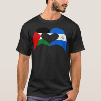 Wir lieben Palästina Nicaragua Patriot Flaggen Ser T-Shirt