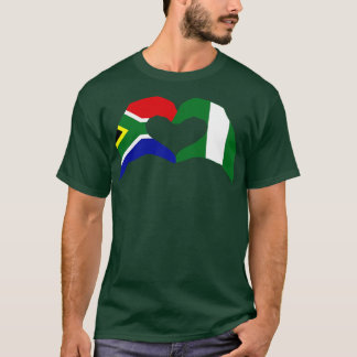 Wir lieben Südafrika Nigeria Patriot Flaggen Serie T-Shirt