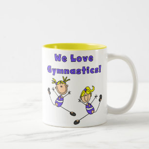 Wir lieben Turnen Zweifarbige Tasse