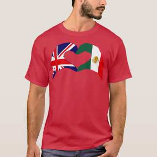 Wir lieben UK Mexico Patriot Flagge Serie T-Shirt
