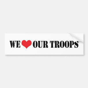 Wir lieben unsere Truppen Autoaufkleber