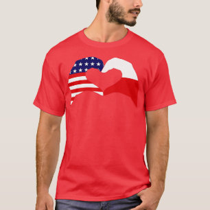 Wir lieben USA Polen Patriot Flagge Serie T-Shirt