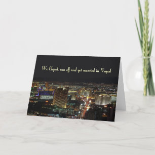 Wir liefen, lief ab und got verheiratet in Vegas! Ankündigung