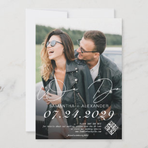 Wir machen 4 Foto Moderne Skripte Schwarz & Weiß Save The Date