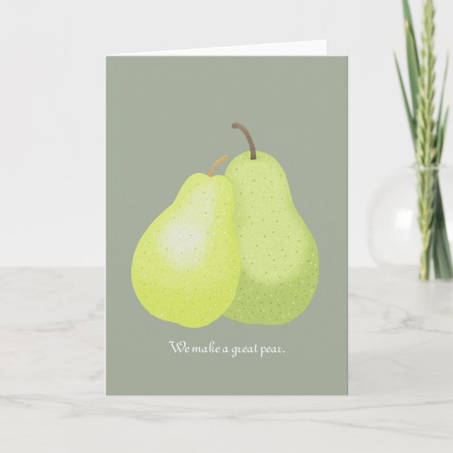 Wir machen eine tolle Birnen Grußkarte in Liebe Si Karte (Vorderseite)