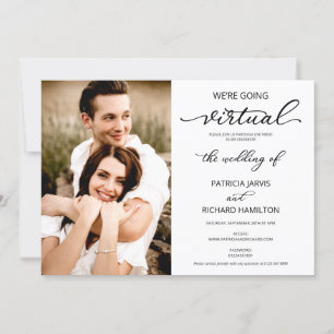 Wir machen eine virtuelle soziale Hochzeitsfoto-Ei Einladung