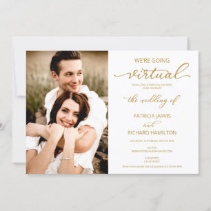 Wir machen eine virtuelle soziale Hochzeitsfoto Einladung
