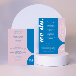 Wir machen einen Blue Retro Style Wedding Order Programm