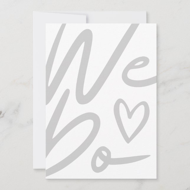 Wir machen einfache weiße Hochzeitkarte Feiertagskarte (Vorderseite)