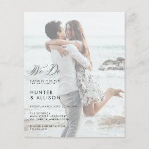Wir machen Einladung zum Hochzeitsessen Foto