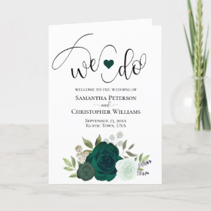 Wir machen elegante Emerald Green Boho-Rose Hochze Programm