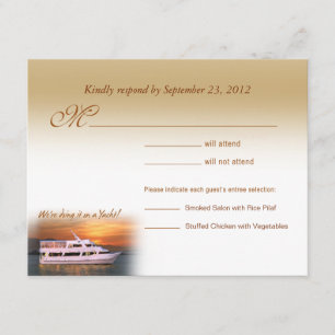 Wir machen es auf einer Yacht UAWG Response Card RSVP Karte