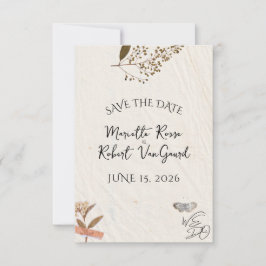 Wir machen gepresste Blume für natürliche und einf Save The Date