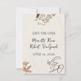 Wir machen gepresste Blume für natürliche und einf Save The Date
