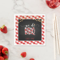 Wir machen GRILLEN Paper Napkin - Gingham - Custom