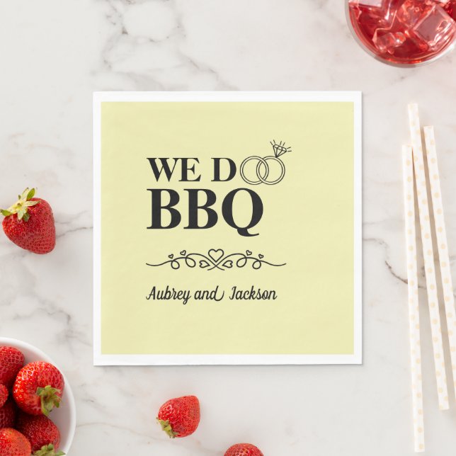 Wir machen GRILLEN Verlobung Serviette (Beispiel)