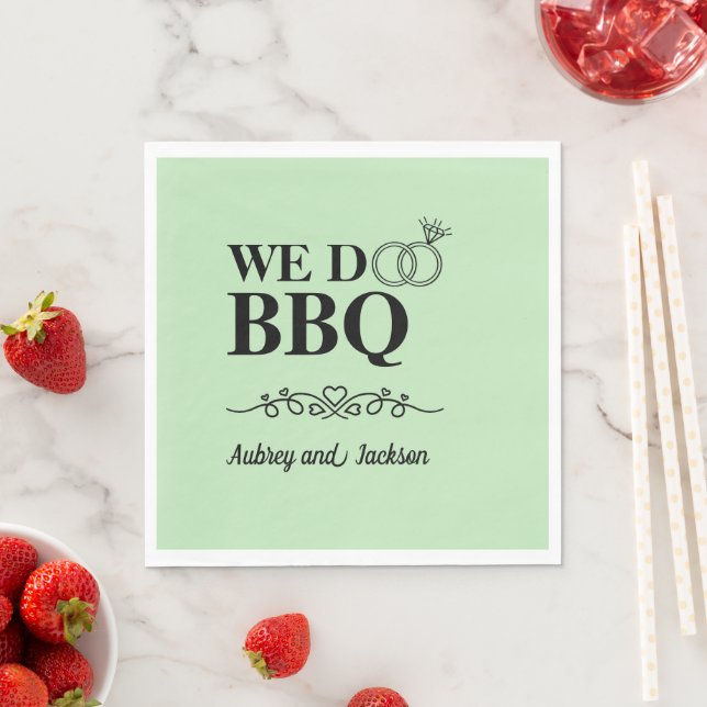 Wir machen GRILLEN Verlobung Serviette (Beispiel)