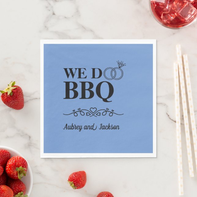 Wir machen GRILLEN Verlobung Serviette (Beispiel)