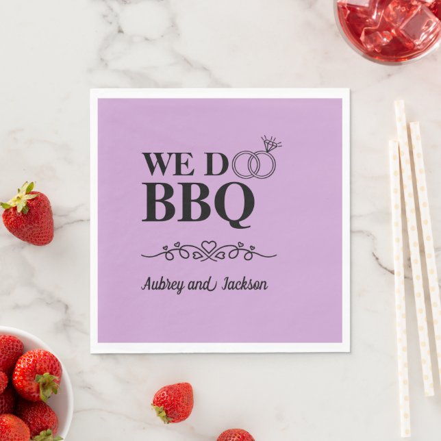 Wir machen GRILLEN Verlobung Serviette (Beispiel)