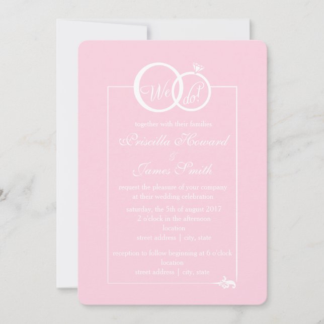 Wir machen Hochzeit Einladung (Vorderseite)