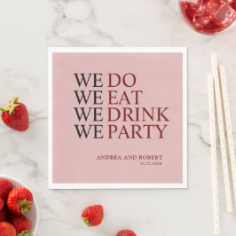 Wir machen Hochzeit Serviette