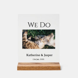 Wir machen Hochzeit Verlobung Haustier Name Foto D Acrylschild