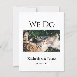 Wir machen Hochzeit Verlobung Haustier Name Foto D Postkarte