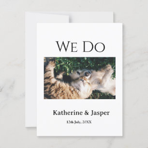 Wir machen Hochzeit Verlobung Haustier Name Foto D Postkarte