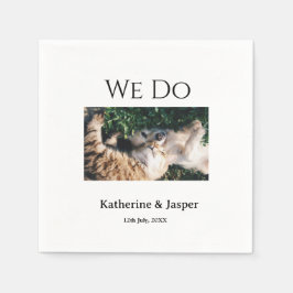Wir machen Hochzeit Verlobung Haustier Name Foto D Serviette