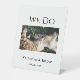 Wir machen Hochzeit Verlobung Haustier Name Foto D Sockelschild
