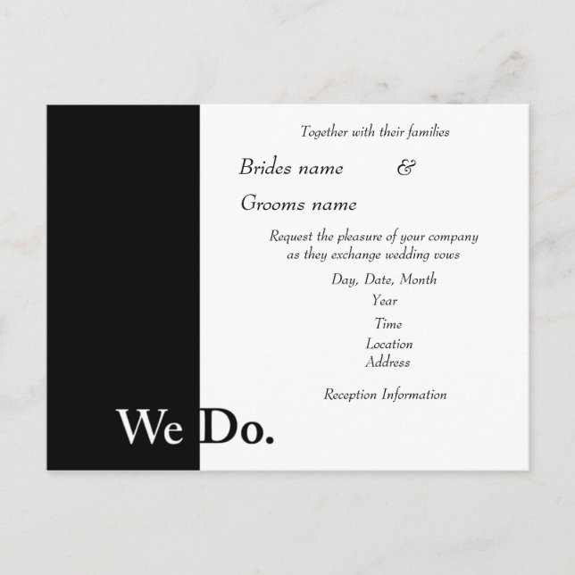 Wir machen Hochzeitseinladung Einladungspostkarte (Vorderseite)