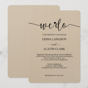 Wir machen Hochzeitseinladung - Kraft Einladung