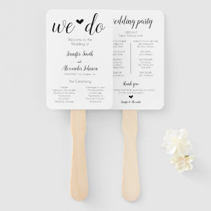 Wir machen Hochzeitsprogramm Fächer