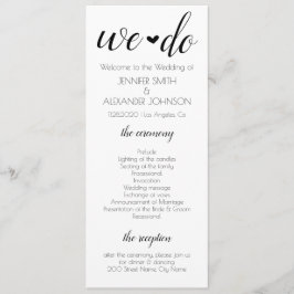 Wir machen Hochzeitsprogramm Programm