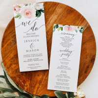 Wir machen Hochzeitsprogramme, die Blüten erlösche