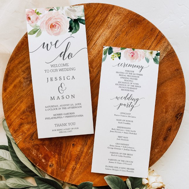 Wir machen Hochzeitsprogramme, die Blüten erlösche Programm (Von Creator hochgeladen)