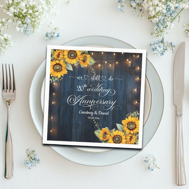 Wir machen immer noch die 20. Wedding Anniversary  Serviette (Von Creator hochgeladen)