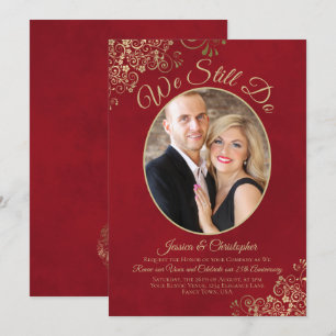 Wir machen immer noch Gold Lace auf Red Wedding Vo Einladung