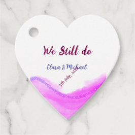 Wir machen immer noch rosa lila Aquarellfarben Gli Geschenkanhänger