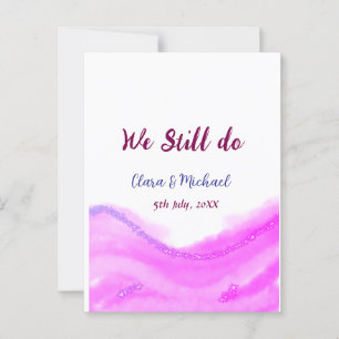 Wir machen immer noch rosa lila Aquarellfarben Gli Postkarte