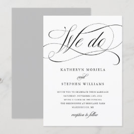 WIR MACHEN Kalligrafie-Hochzeitseinladung Einladung