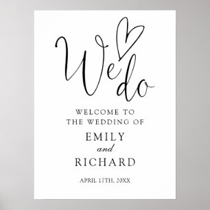 Wir machen Liebe Heart Wedding Willkommenszeichen Poster