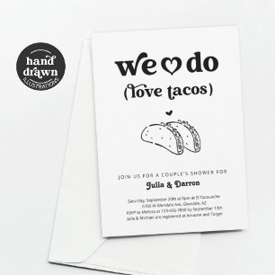 Wir machen Liebe Tacos Paare Polterabend Verlobung Einladung