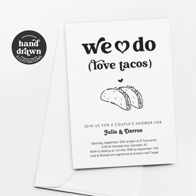 Wir machen Liebe Tacos Paare Polterabend Verlobung Einladung (Von Creator hochgeladen)