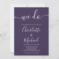 Wir machen Lila Signatur-Script-Hochzeit