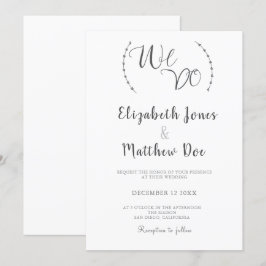 Wir machen Minimalistische Hochzeitseinladung in K Einladung